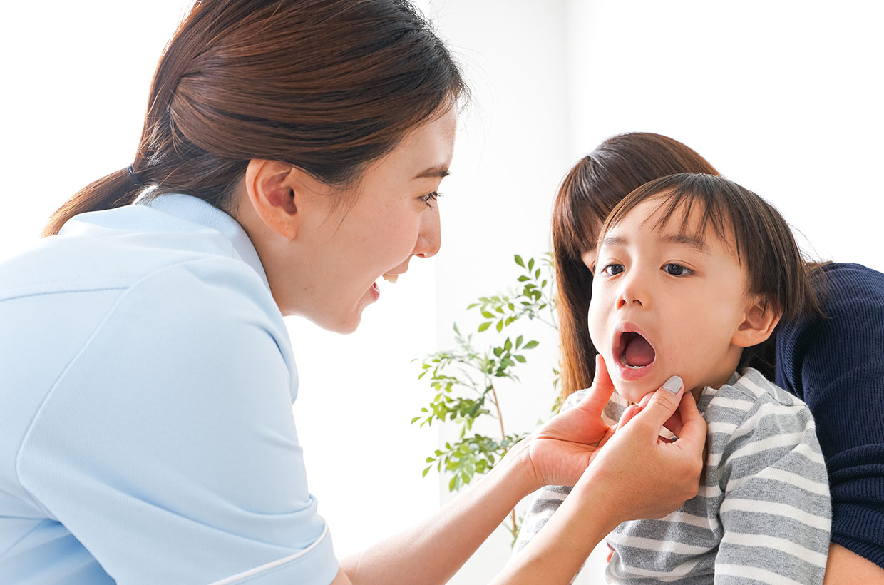 お子様のお話も聞きながら、ペースを合わせて治療を続けます