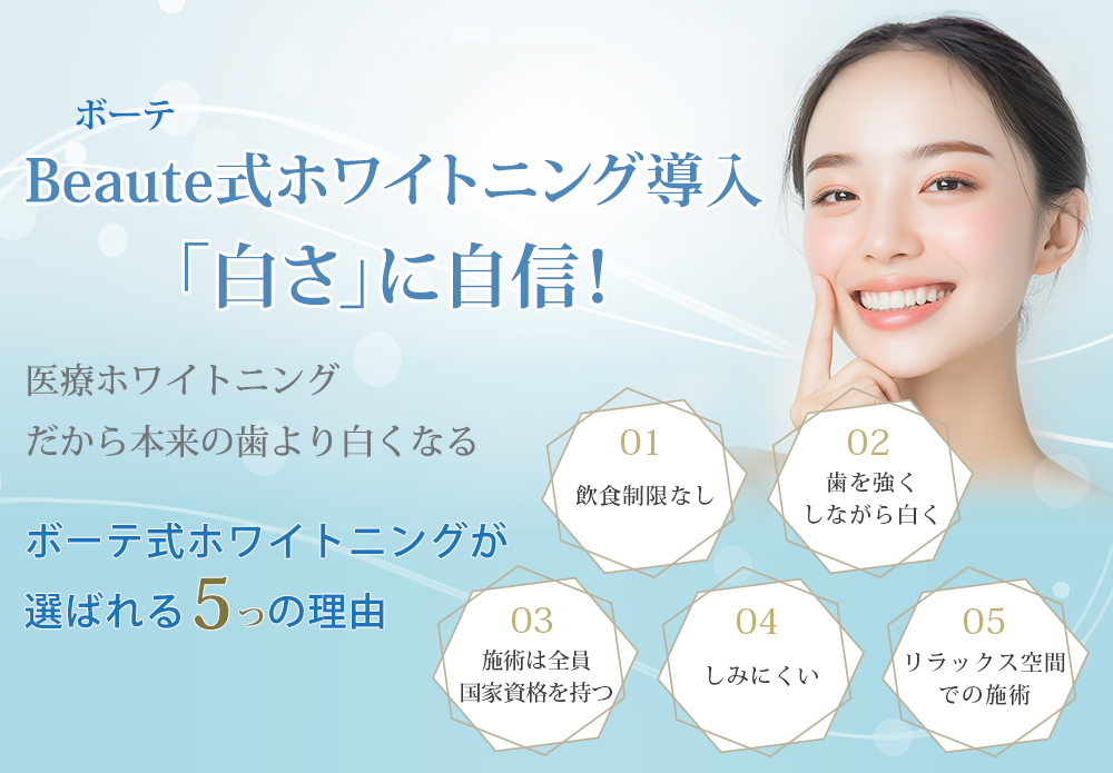 Beaute式 ホワイトニング導入「白さ」に自信！